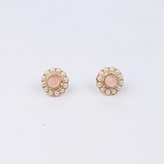 Retro Faux Pearl Cat Eye Stone Earring