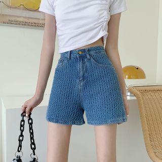 Woven Denim Hot Pants