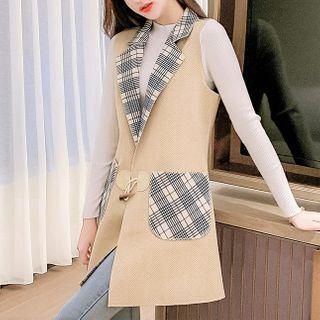 Plaid Trim Vest