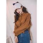 Wide-sleeve Textured Shirt