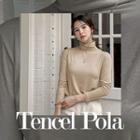 High-neck Textured Top In 10 Colors