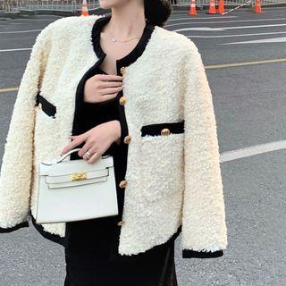 Button-up Fluffy Jacket
