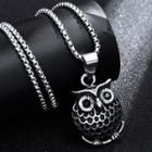 Owl Stainless Steel Pendant Necklace