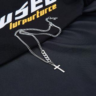 Alloy Cross Pendant Necklace As Shown In Figure - One Size