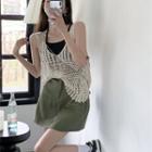 Pointelle Knit Tank Top / Camisole Top