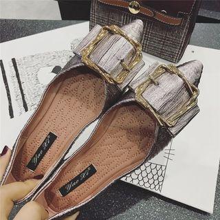 Buckled Pointy-toe Flats