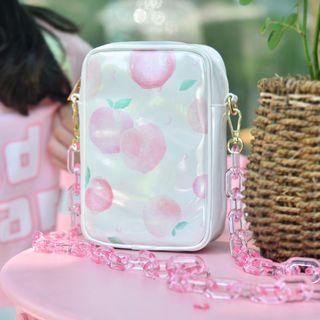 Peach Print Crossbody Bag