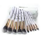 Set Of 10: Marble Print Handle Makeup Brush As Shown In Figure - One Size