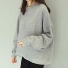 Plain Loose-fit Knit Top