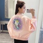 Unicorn Embroidered Bomber Jacket