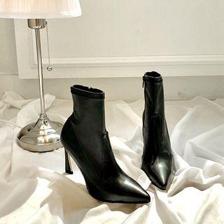 Zip-side Dorsay Ankle Boots