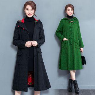 Long-sleeve Chinese Knot Hooded Coat