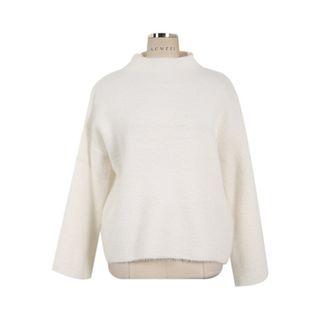 Mock-neck Wide-sleeve Sweater