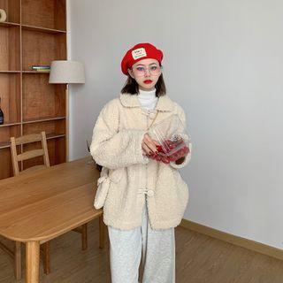 Set: Fleece Coat + Crossbody Bag