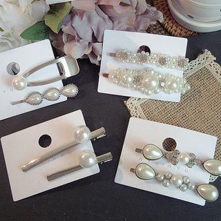 Set: Faux Pearl Hair Clip (assorted Designs)