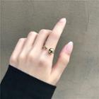 Bead Alloy Open Ring Gold - One Size
