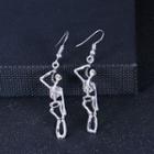 Skeleton Alloy Dangle Earring 1 Pair - Silver - One Size