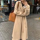 Plain Pleated Trench Coat