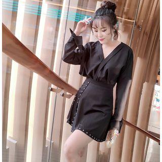 Set: Sheer Shirt + A-line Skirt
