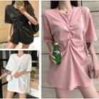 Ruched Loose-fit Short-sleeve T-shirt