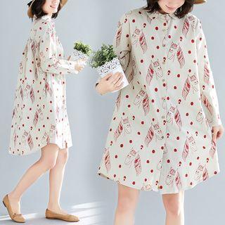 Horse Long-sleeve Print Shirt