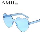 Heart Shape One-piece Sunglasses