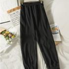 Elastic-waist Loose Jogger Pants