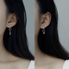 Non-matching Rhinestone Geometric Dangle Earring