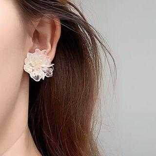 Floral Ear Stud 1 Pair - One Size