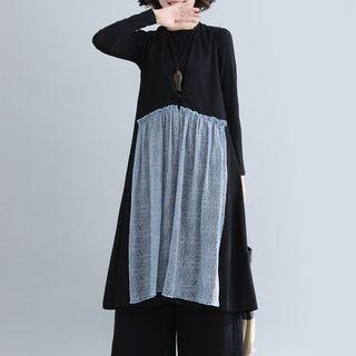 Lace Panel Medium Maxi Jacket