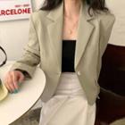Long-sleeve Buttoned Blazer