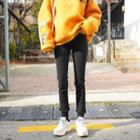 Brush Fleece-lined Slim-fit Pants