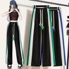 High Waist Paneled Wide Leg Pants