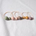 Bead Hair Tie Set Of 5 - One Size