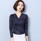 Long-sleeve Twisted Top