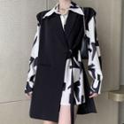Patterned Shirt / Asymmetrical Vest