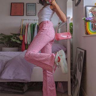 High Waist Leopard Print Pants