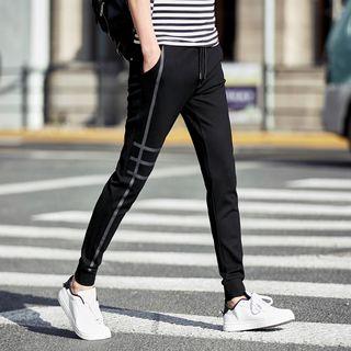 Drawstring Slim-fit Printed Pants