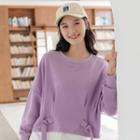 Buckled Sweatshirt Purple - One Size