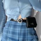 Faux Pearl Faux Leather Belt Bag