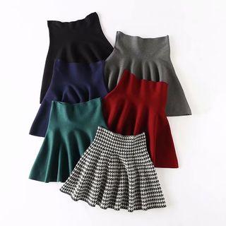 High-waist Mini Knit Skirt