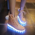 Led Sole Rabbit Ear Lace-up Shoes