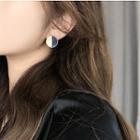 Two-tone Glaze Disc Earring