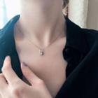 Lock Pendant Sterling Silver Necklace Silver - One Size