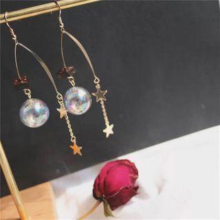 Alloy Star Glass Bead Dangle Earring