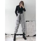 Multi-pocket Belted Jogger Pants