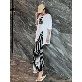 Striped Boot-up Pants