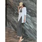 Striped Boot-up Pants