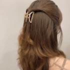 Faux Pearl Hair Clamp Gold - One Size