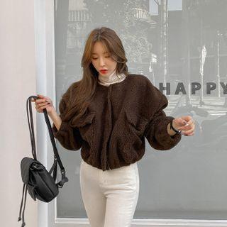 Zip-up Crop Dumble Jacket